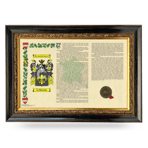 La Marsaise Armorial Landscape Framed - Heirloom